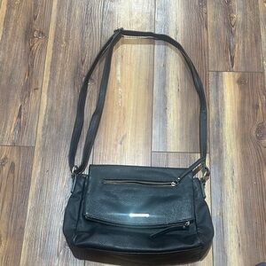 Black Leather Shoulder Bag